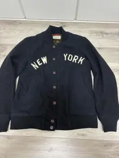 NEW YORK 刺繍 カーディガン ネイビー