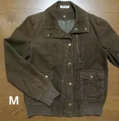 【古着】美品☆ ブラウン コーデュロイ ブルゾン （M） CLEF DE SOL
