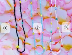 ビーズフラワー/韓国アクセ/ネックレス