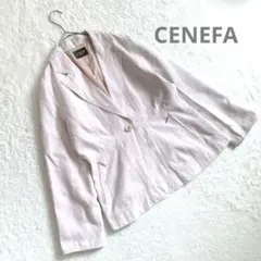【CENEFA】ベロアテーラードジャケット　１つボタン　M ピンク カジュアル