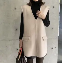 PBセレクト　ウールベスト　ベージュSサイズ