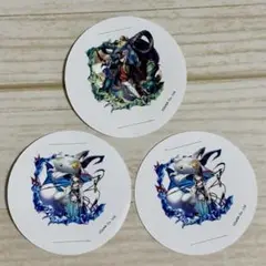 メギド72　2019年メギドカフェ　ドリンクマーカー3枚