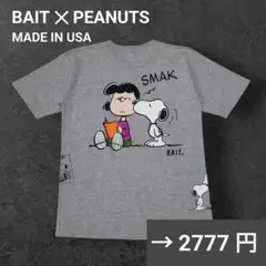 美品 レア BAIT ベイト コラボ スヌーピー Tシャツ グレー USA製 M
