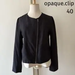 opaque オペーク　ノーカラージャケット 黒　40L