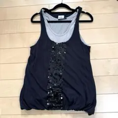 J.crew ノースリーブ チュニック スパンコール ブラック Sサイズのサムネイル