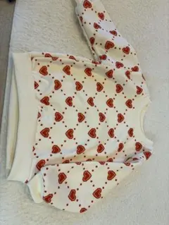 裏起毛ハート柄トレーナー 100cm新品未使用　長袖トレーナー秋冬