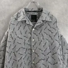 SEAN JOHN ショーンジョン 総柄ロゴ半袖シャツ グレー XXL相当のサムネイル