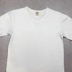 AVIREX 半袖リブTシャツ 白 L ワッフル生地