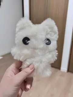 手作り しろねこのぬいぐるみ