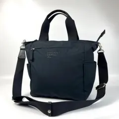 極美品 マーガレットハウエルアイデア 2WAY ショルダーバッグ ネイビー 