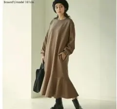 runa様専用 マイニア ダンボールマーメイドシルエットワンピ ブラウンとカーキ