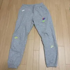 NIKEスウェットパンツ　グレー　刺繍　S
