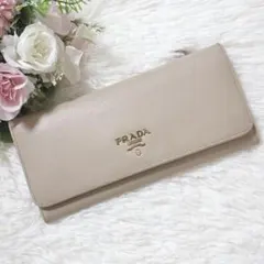 PRADA SAFFIANO FIOCCO 箱付き長財布 ベージュピンク リボン - メルカリ