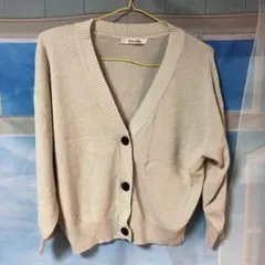 Khalita ベージュ Vネックカーディガン　値下げしました！