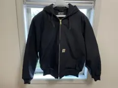 【k8931】USA古着90s DRI DUCK アクティブダックジャケット炭黒 carhartt 90s ダックアクティブジャケット 黒 ネイティブ