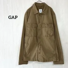 GAP オーバーシャツ 長袖 ユーロワークジャケット カジュアル ブラウン XS