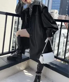 PAGEBOY(ページボーイ) エコレザーカスタムロングブルゾン