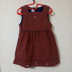 ファミリア　ジャンパースカート　チェック
