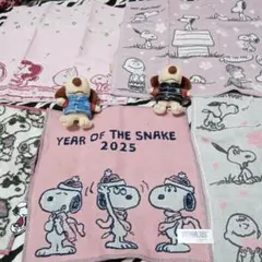 激安 リピーター様専用商品 スヌーピーのハンカチ５枚は新品 チェーンキーホルダー