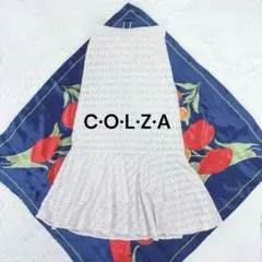 マーメイドレーススカート M アイボリー 総柄 ウエストゴム 華奢見え ガーリー