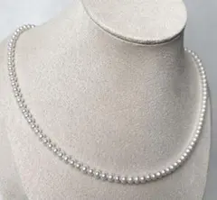 高品質 本真珠 Aランクベビーパールネックレス 3mm S925シルバー40cm 