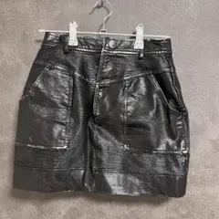EMODA アウトポケットスカート レザータイト
