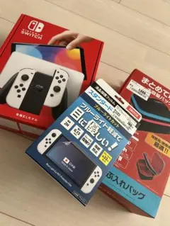 [新品未使用]Nintendo Switch 有機EL バッグ フィルムセット