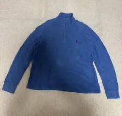Polo Ralph Lauren ハーフジップ ニット ブルー　90sのサムネイル