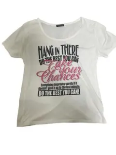 Candy paradise ロゴプリント Tシャツ ホワイト y2k