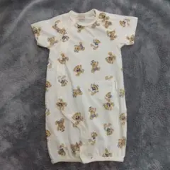 petit main クマ柄ロンパース