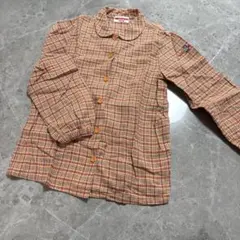 MIKI HOUSE チェック柄 長袖シャツ 130cm