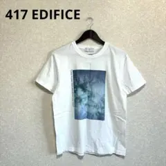 417 EDIFICE プリントTシャツ カットソー ホワイト M