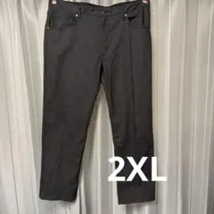 [グランバック]メンズ ブラック パンツ デニム風 ウエスト100