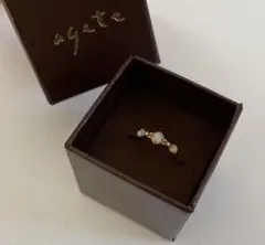 agete アガット K10 オパール ダイヤモンド リング 11号