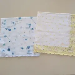 renoma 花柄とドット ハンカチ 2枚セット
