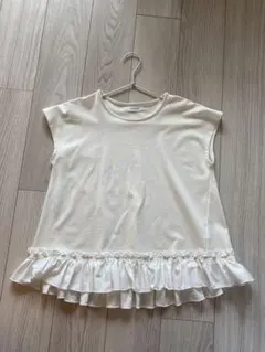 フリル付き半袖Tシャツ フリーサイズ
