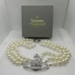 ヴィヴィアン バスレリーフ パール ネックレス