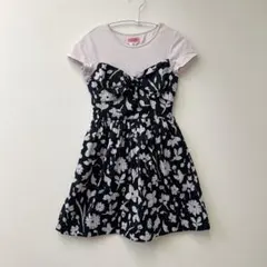 ケイトスペード　半袖ドッキングワンピース　140 花柄