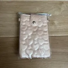 ハート　キルティング スマホショルダーバッグ ピンク