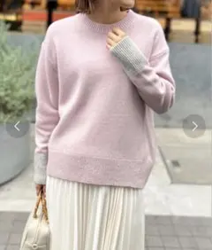 NOLLEY’S カシミヤブレンドクルーネックプルオーバーニット