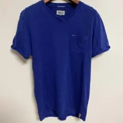 TOMMY HILFIGER トミーヒルフィガー VネックTシャツ 青 M