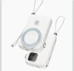 10000mAh MagSafe対応 モバイルバッテリー PD急速充電 白のサムネイル