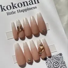 ネイルチップ ギャルネイル ロングネイル シンプルネイル ベイビーブーマネイル