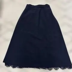 ナノユニバース　　ブラック　ロングスカート