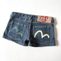 Y2K 希少♡ EVISU エビス ローライズ ショート デニム パンツ カモメ