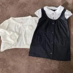 冠婚葬祭　女の子　フォーマル　入園式 ワンピース　カーディガン　ボレロ