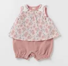 petit main プティマイン　ロンパース　花柄　80