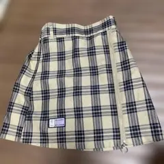 チェック　キュロットスカート