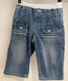 サイズ130 【MPS】デニムハーフパンツ 男の子 ウエストゴム 動きやすい