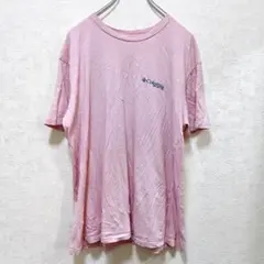 コロンビア 無地 Tシャツ クルーネック 半袖 XL ピンク　お出かけのサムネイル